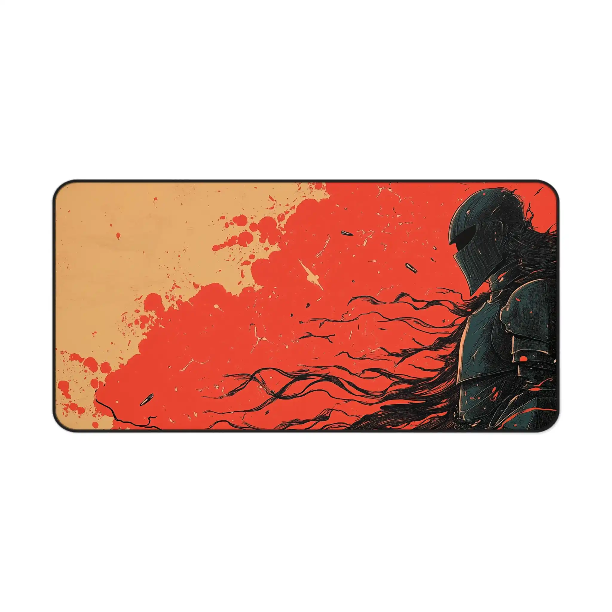Tapete de mesa gamer vermelho, decoração de escritório XXL, presente para amantes de alienígenas, espaço de trabalho elegante, mouse pad de jogos à prova d'água antiderrapante
