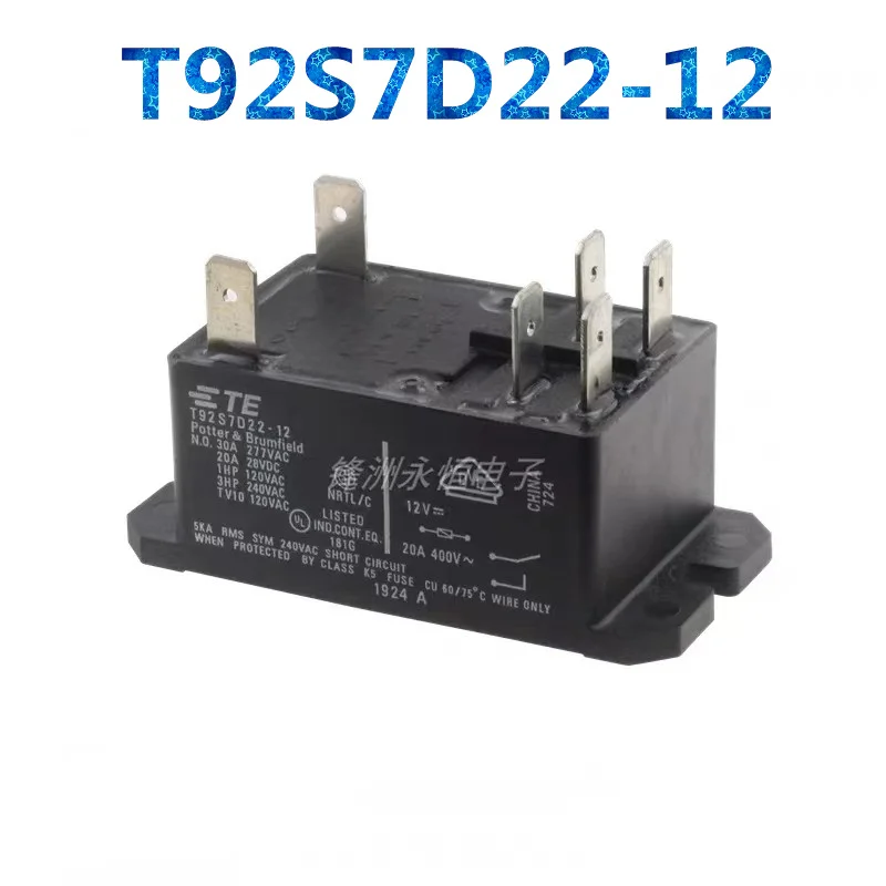 T92S7D22-12 12VDC, High Power PCB Relays, T92S7D22-24, 24VDC, 30A, 250VAC, 6PIN