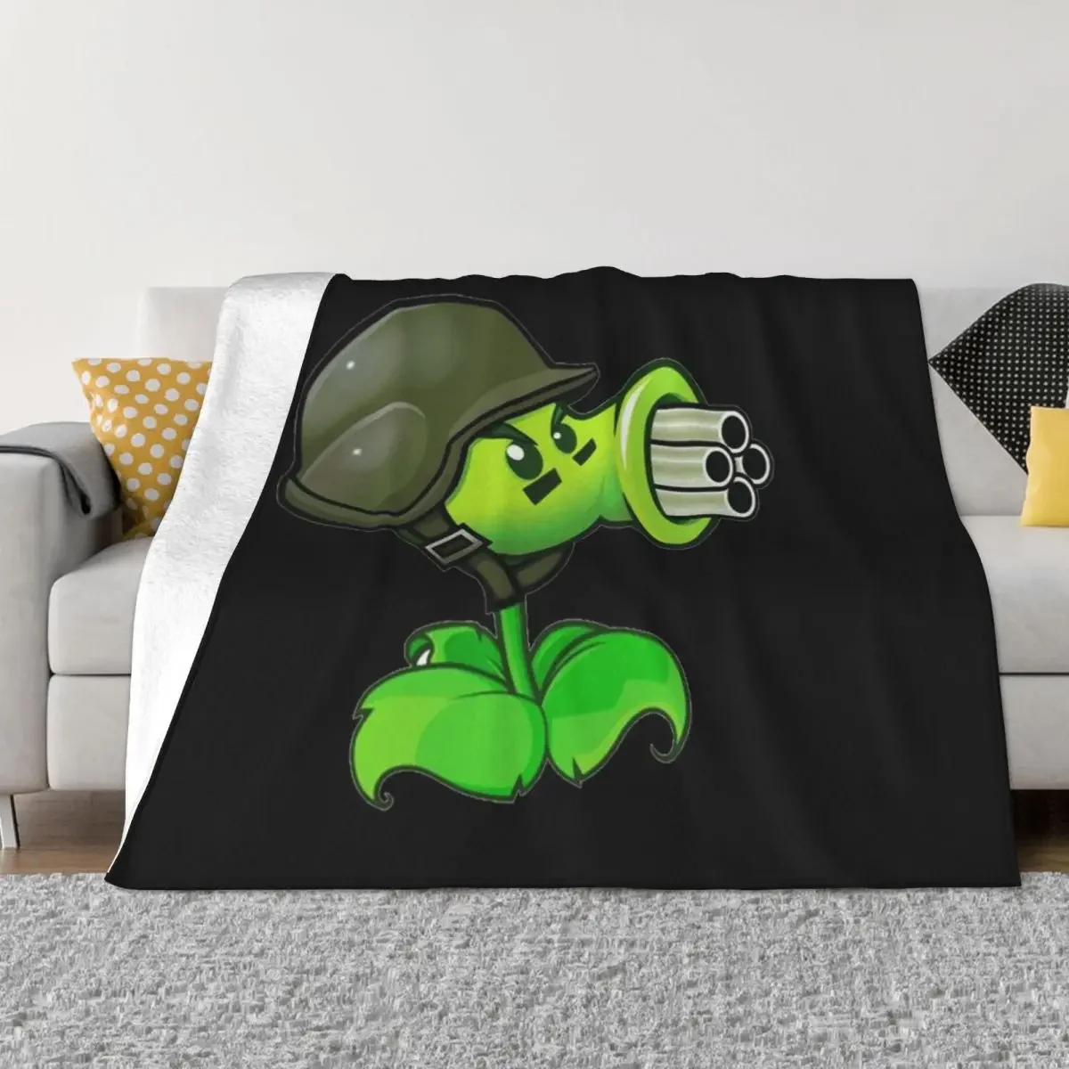 Peashooter PVZ Throw Blanket Moving Decorative Beds Beach christmas gifts Blankets