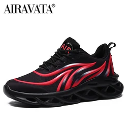 AIRAVATA Baskets à Imprimé Flamme Pour Homme Chaussures De Sport De Course Confortables D'athlétisme D'extérieur