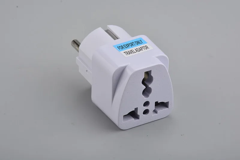 Universal EU Plug Grey Adapter International AU UK US To Euro KR Travel Adaptor Electrical Converter Power Socket Wholesale