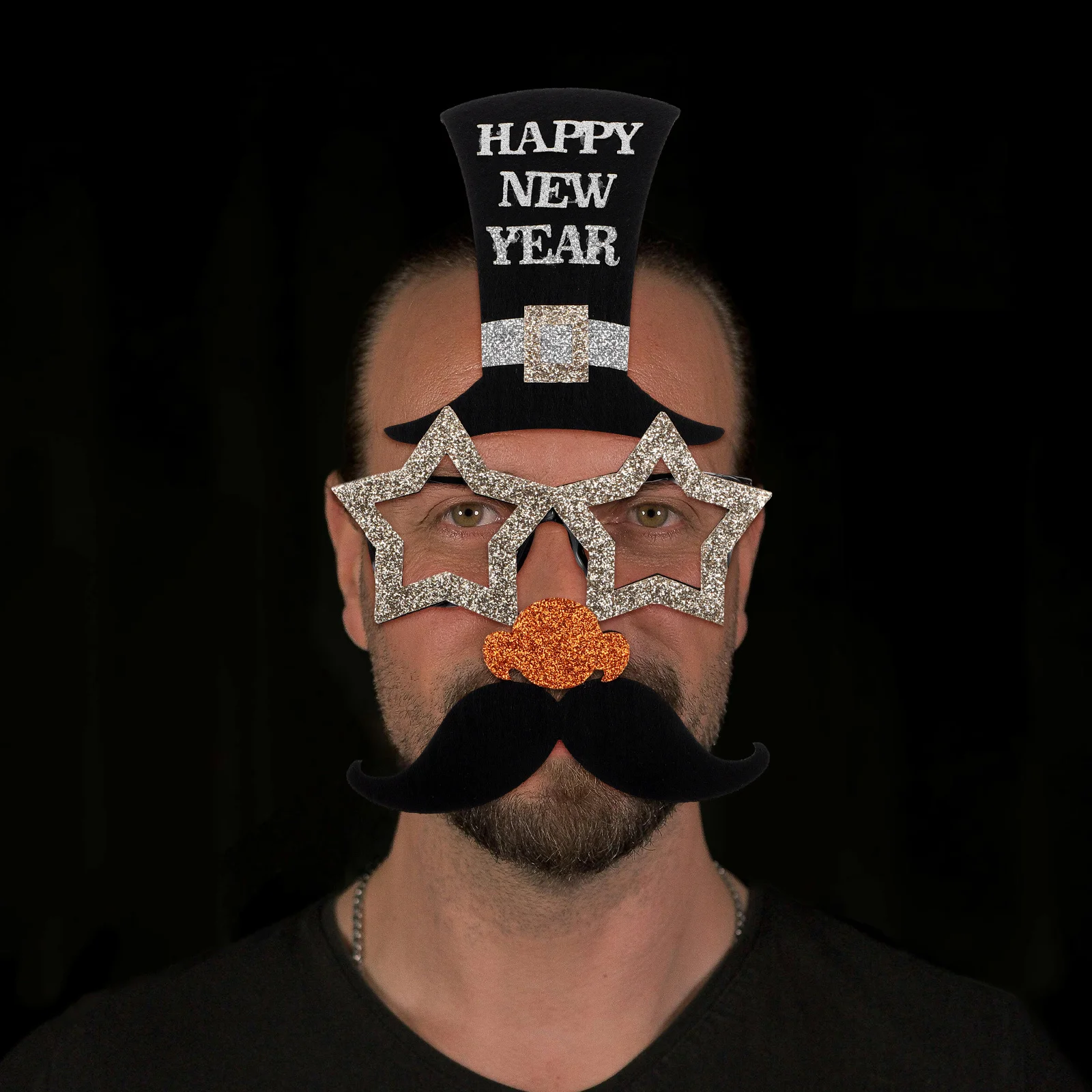 

2025 Year Eve Glasses Glitter Fancy Sunglasses Supplies Novelty Eyeglasses Decorative Photo Props Happy New Year Decoration
