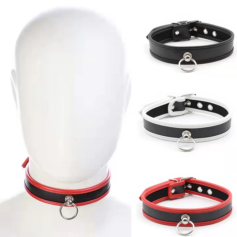 

Women Sexy Adjustable PU Leather Collar Belts Couple Erotic BDSM Bondage Restraints Lovers Flirting Sex Toys Accessories Sexi