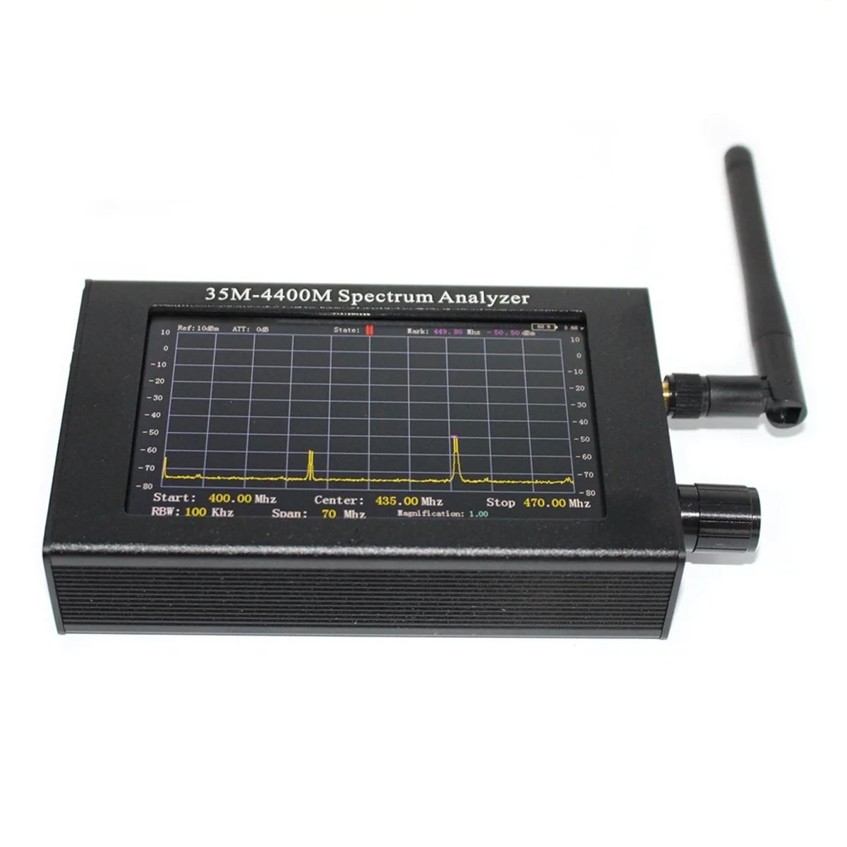 TFTカラーLCDスクリーン,4.3インチ,35m-4400mhzを備えたポータブルスペクトラムアナライザー