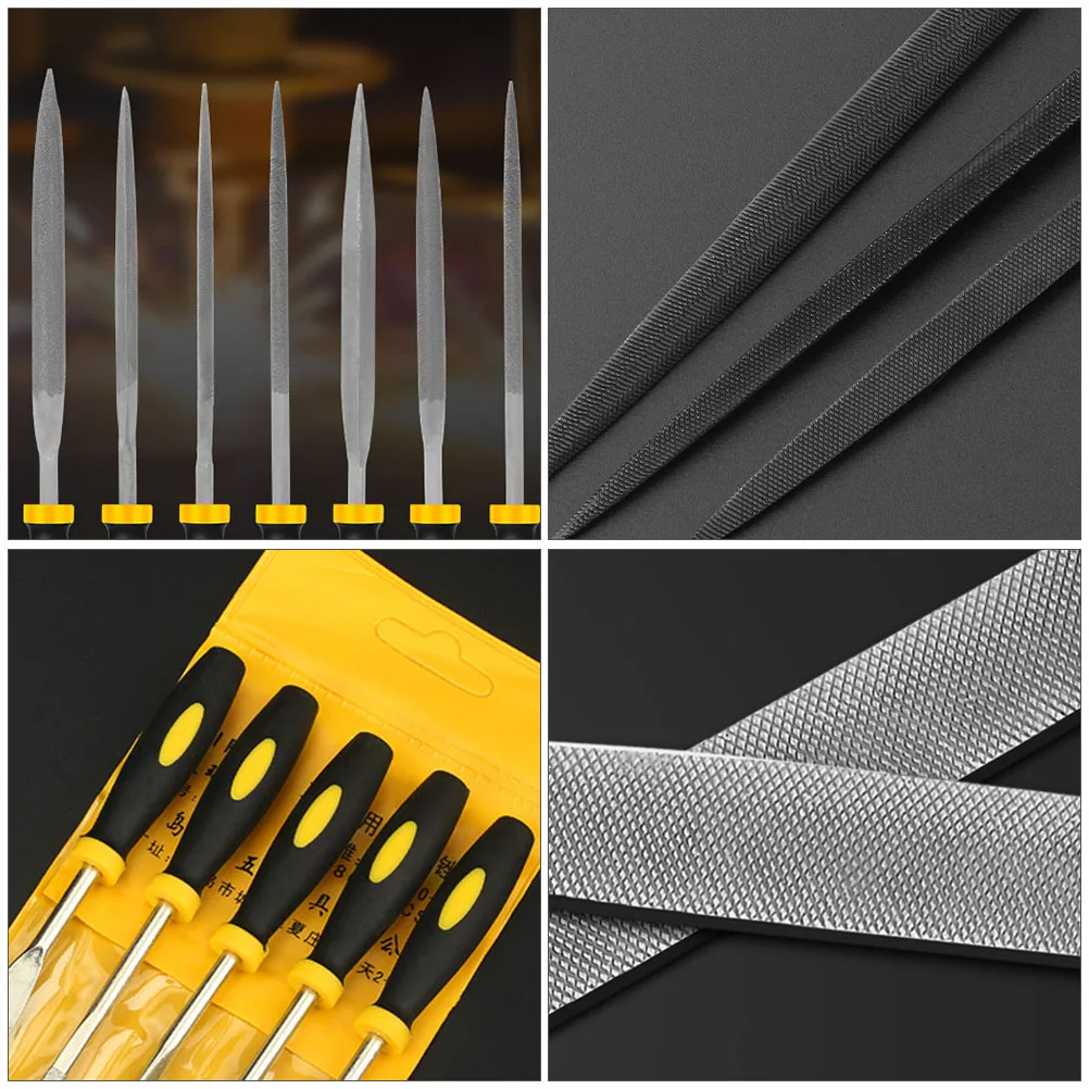 

5 pcs Steel File Set Durable High Hardness Woodworking Tools Metal Polishing Practical Grinding Diamond Files H Tools