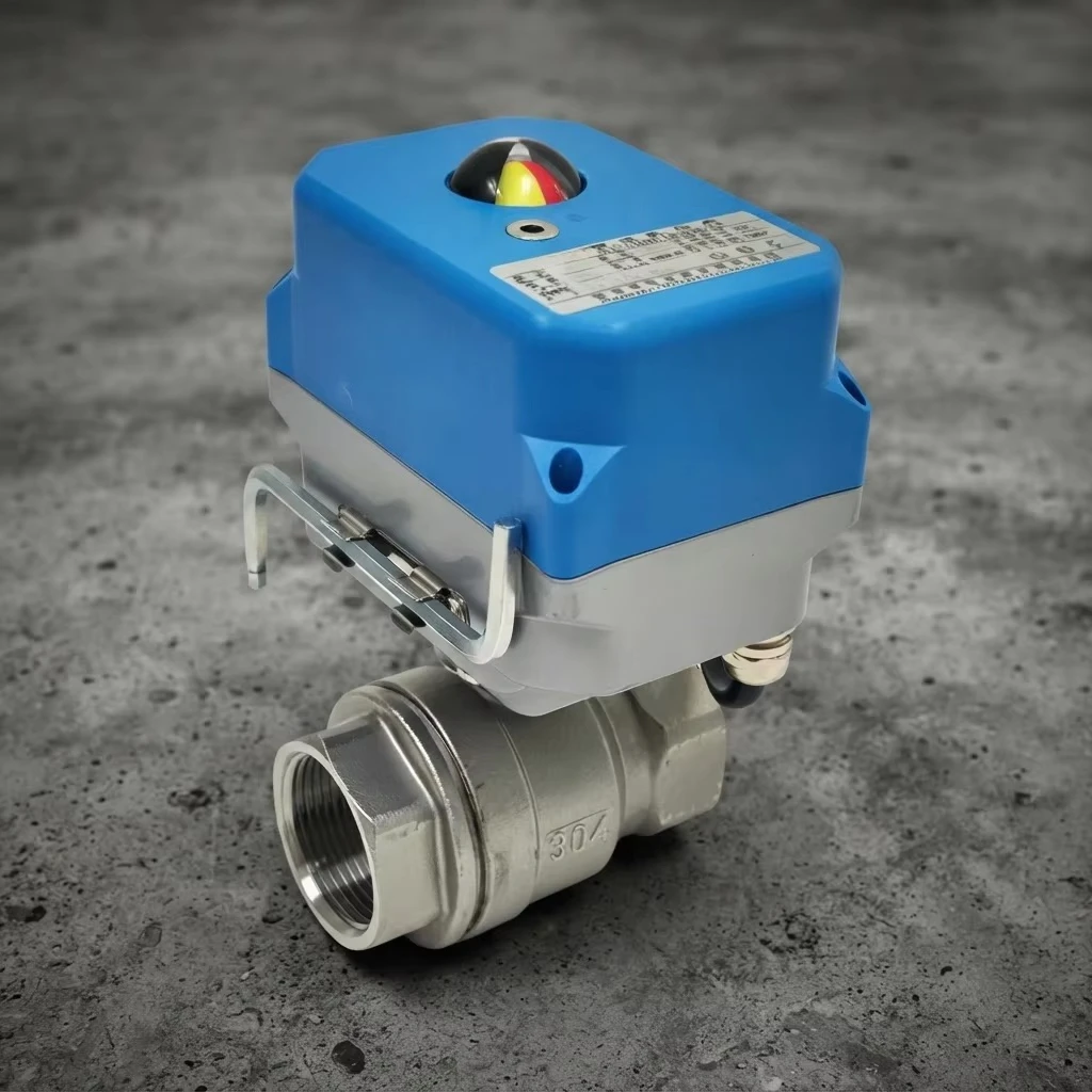 DC12V DC24V AC220V Electric 2-way Stainless Steel 304 Ball Valve 30NM for Water Application OEM