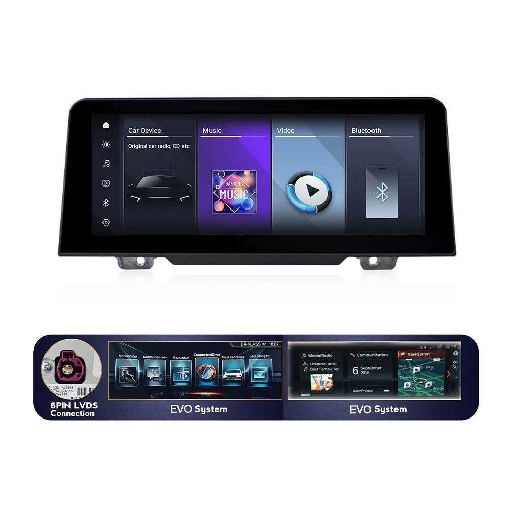 8.8 Inch Car Radio 1 Series Sedan 2017 NBT EVO Linux Car Stereo GPS Navigation Multimedia DVD Player IPS Carplay