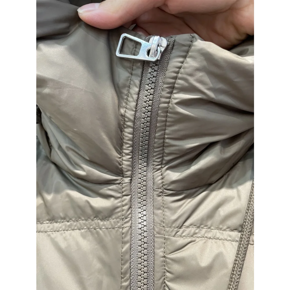 Women's Winter Mid-length Hooded Down Jacket, Korean Version, Loose, Thickened, Large Size, White Duck Down, Bread Clothing