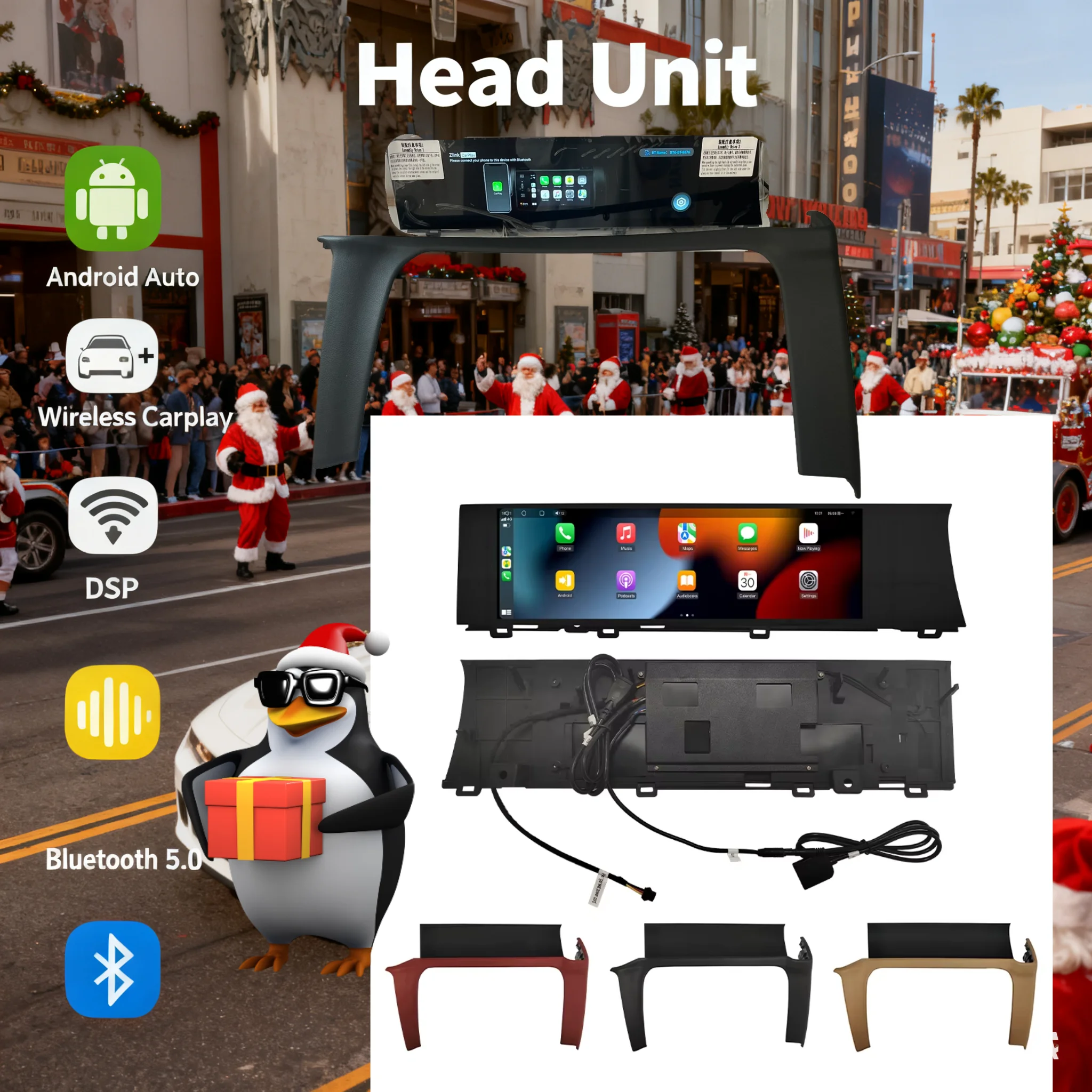 

YY Passenger Seat Entertainment Android Screen Wireless CarPlay Head Unit for Porsche Cayenne 2018-2023 - HD Monitor Upgrade 4G