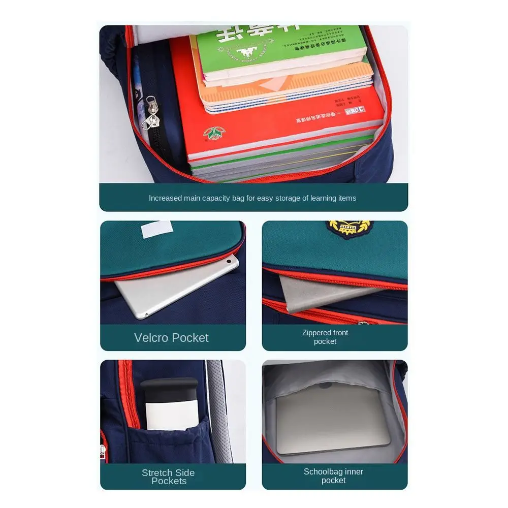 High-quality Large Capacity Students Backpack Waterproof Spinal Protection School Bag Wear-resistant Ergonomic Backpack for