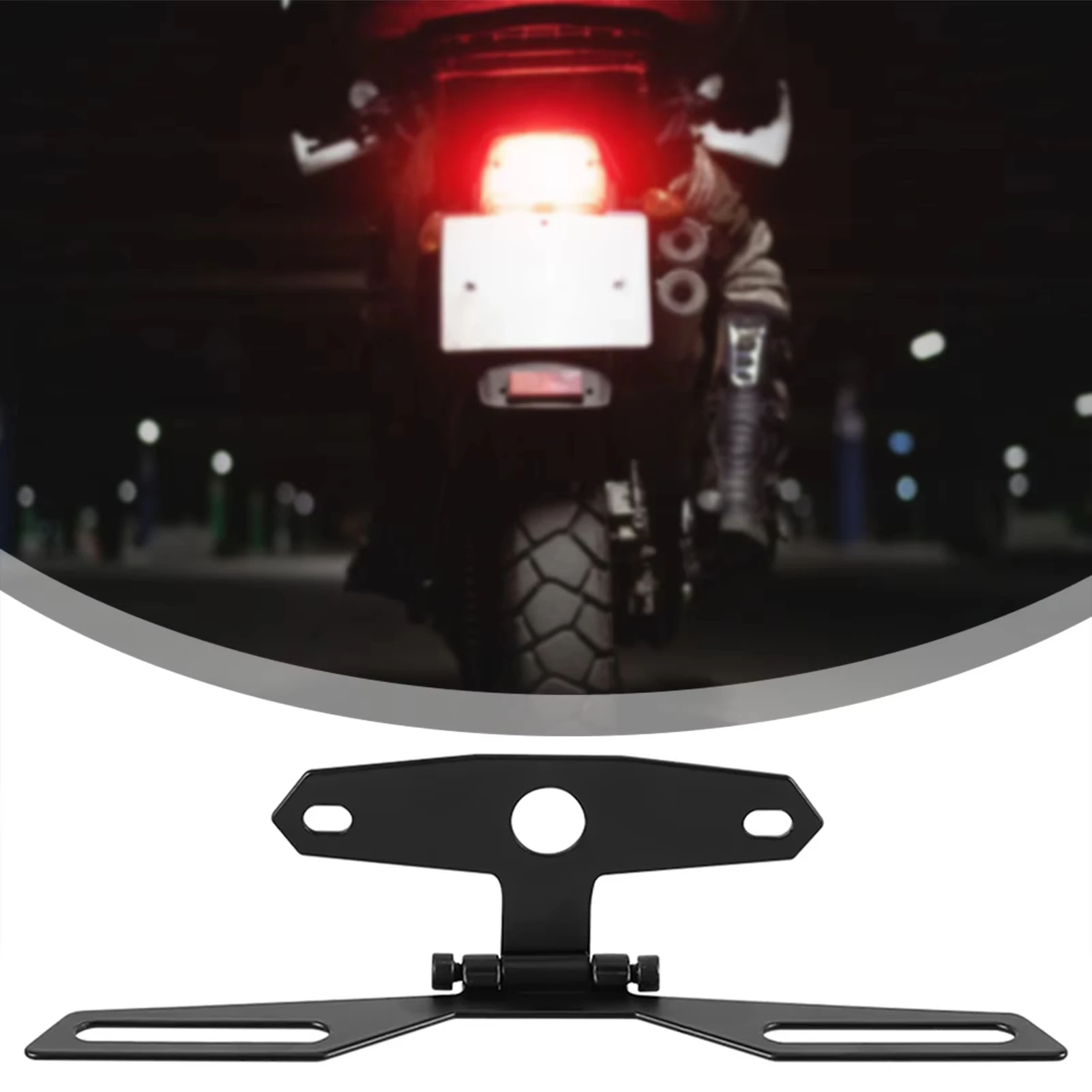 Premium Universal Motorcycle License Plate Bracket - Adjustable Flipper Holder for ATV - view 3