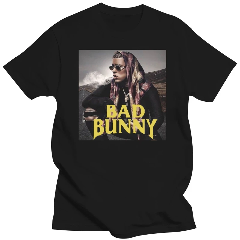 Bad Bunny Music Logo Black Unisex Man Woman Custom T Shirt(1)