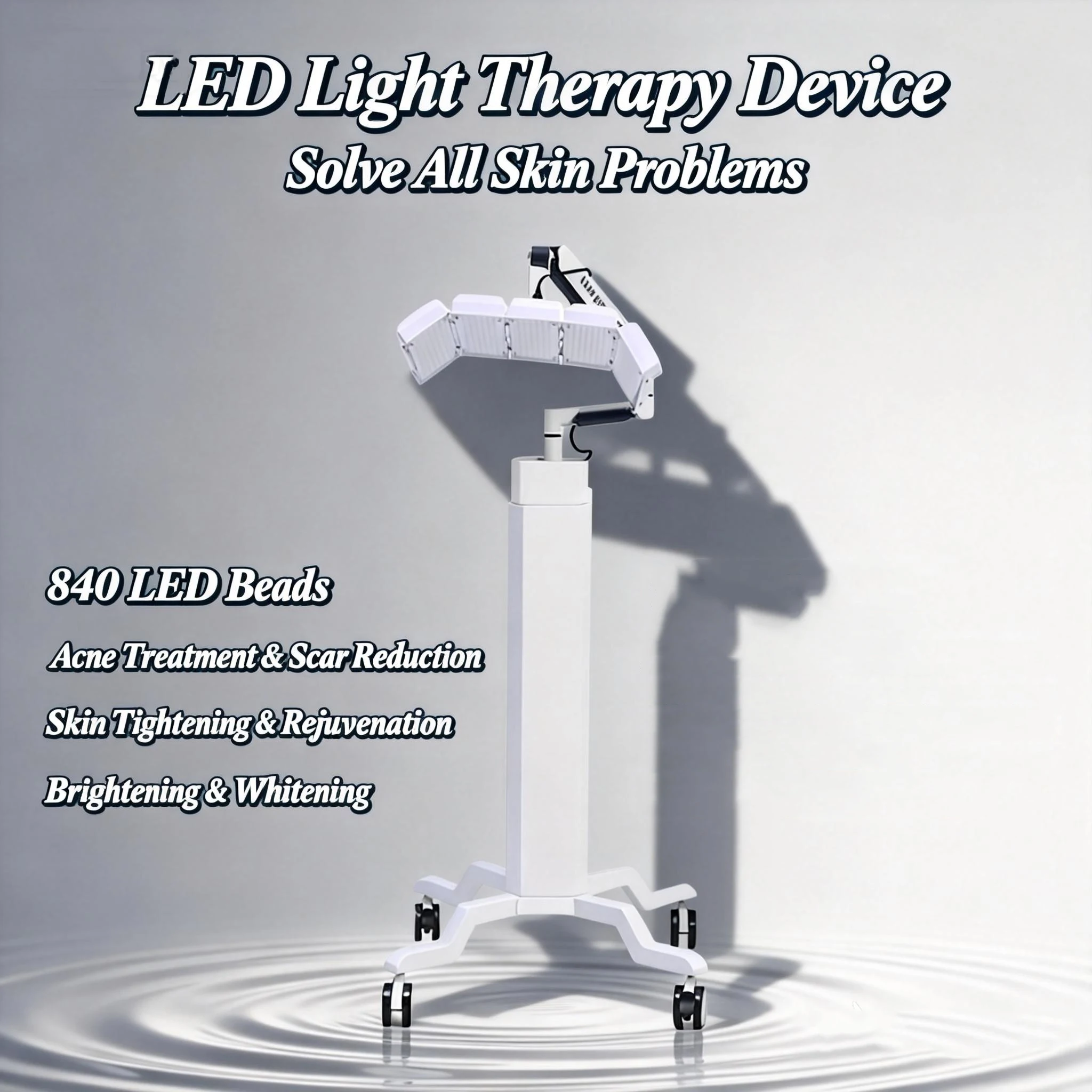 

Вертикальный семицветный складной спектрометр с большими рядными лампами для омоложения красным и синим светом, используемый в салонах красоты