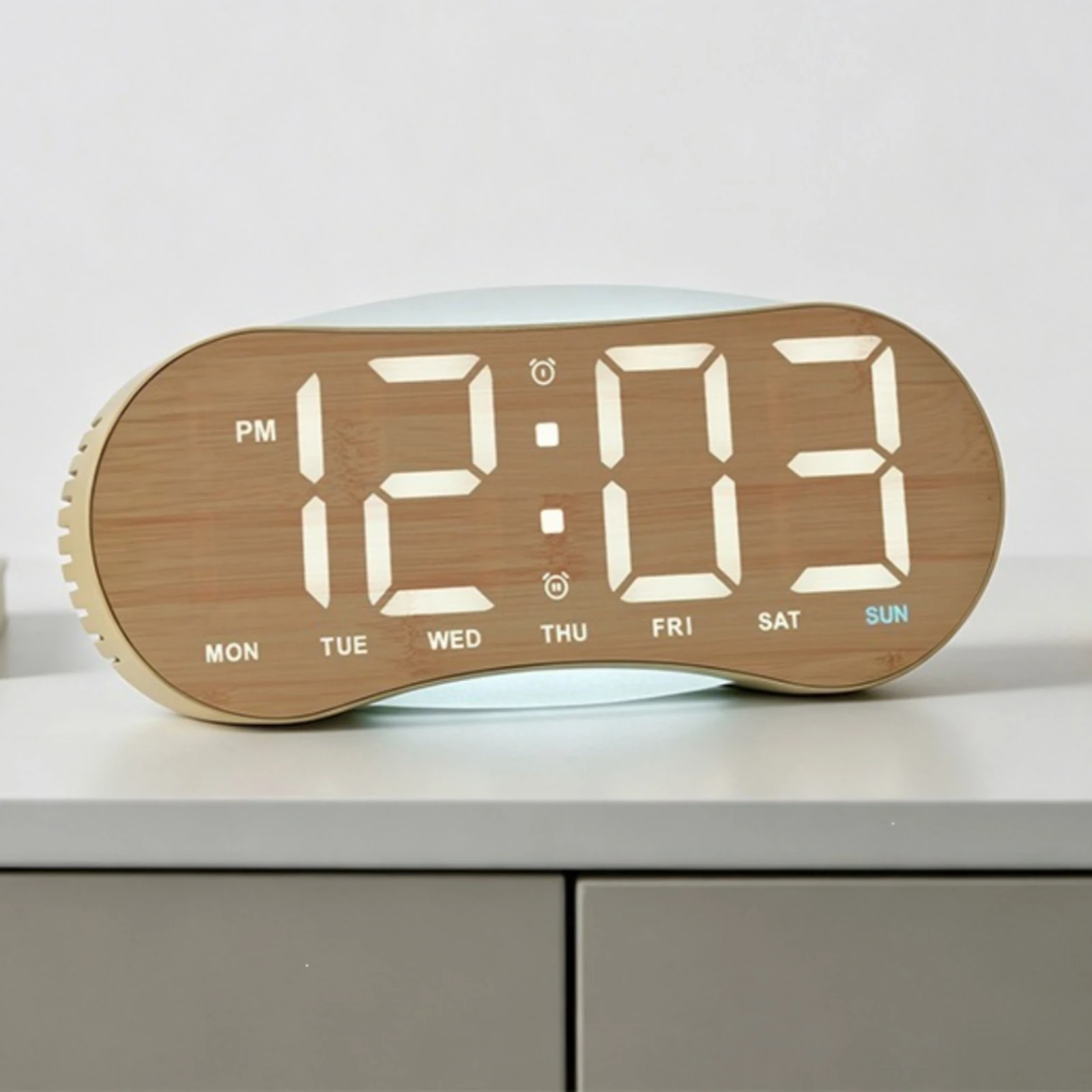 Digital LED Digital Timepiece Weekday Labels LED Digital Digital Timepiece Home Decor PM Indicator Room Accessory Modern Design