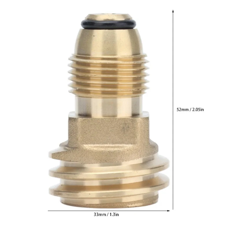 Propane Tank Brass Fittings Adapter Converts LP TANK POL Service Valve To QCC1 Type1 Hose