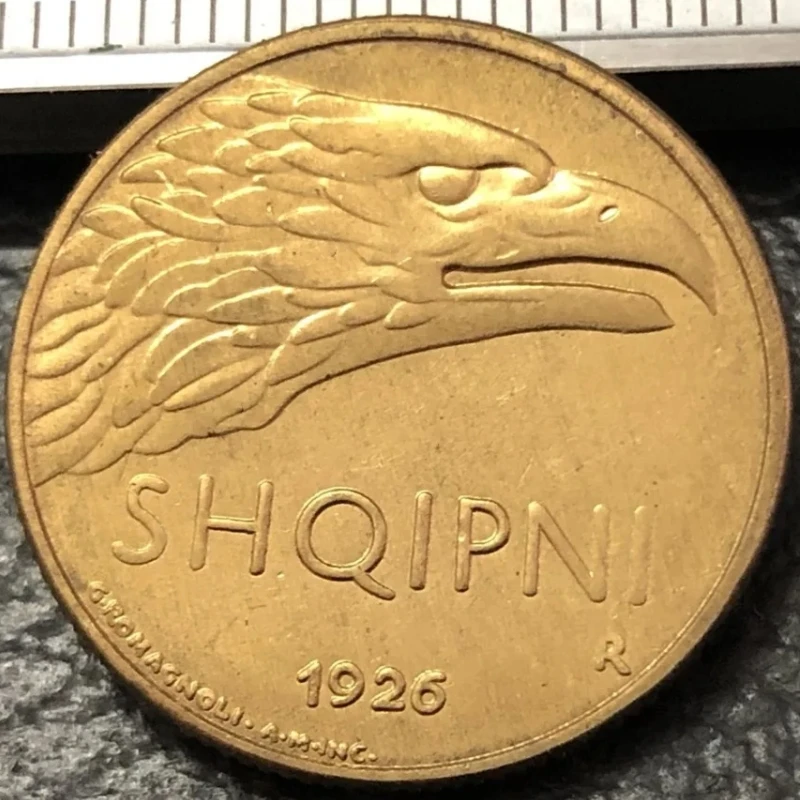 1926 ألبانيا 10 Qindar ليكو البرونزية عملة نسخة