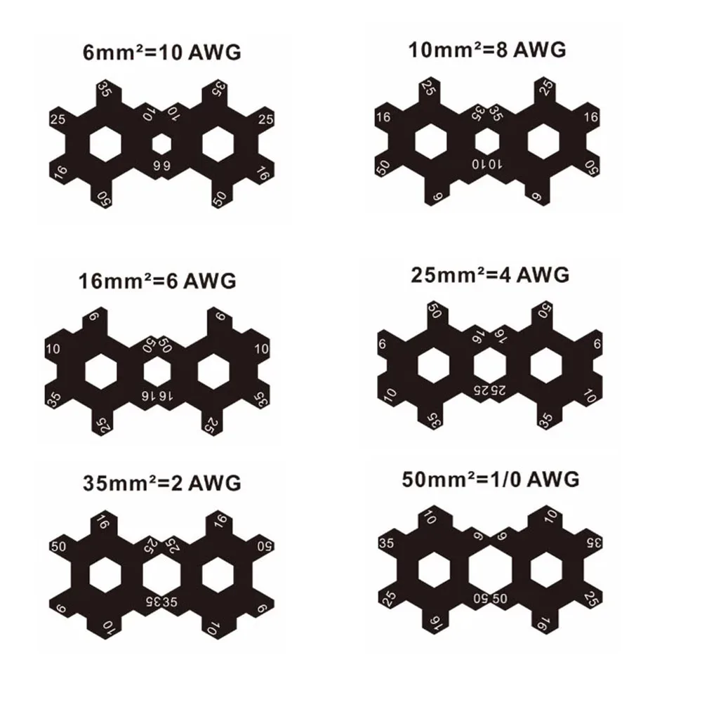 HX-50B 6-50mm2 narzędzie do zaciskania końcówek kablowych akumulatora do AWG 10-1/0 Heavy Duty końcówka do drutu zaciskarka do końcówek rurowych