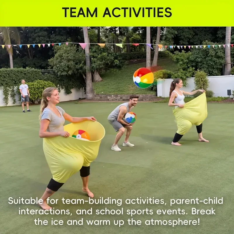 مجموعة ألعاب السراويل 1/2 قطعة، السراويل العملاقة + كرة نطاطة + مجموعة نافخة، لعبة حفلات عائلية مضحكة في الهواء الطلق، مجموعة ألعاب الحفلات التفاعلية، مناسبة لأنشطة الحفلات، الفناء الخلفي، النزهة، بناء الفريق. #2