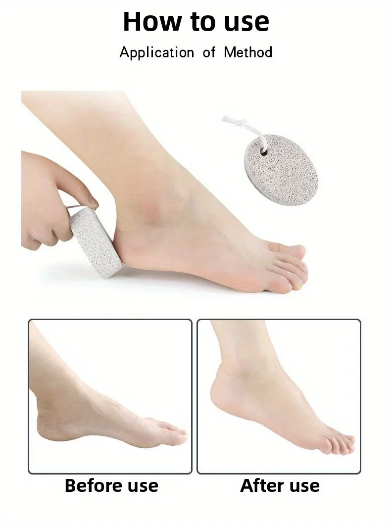 قطعة واحدة من حجر خفاف القدم الطبيعي لإزالة مسامير القدم الصلبة على القدمين واليدين، مناسب للسبا والتدليك والاستخدام المنزلي