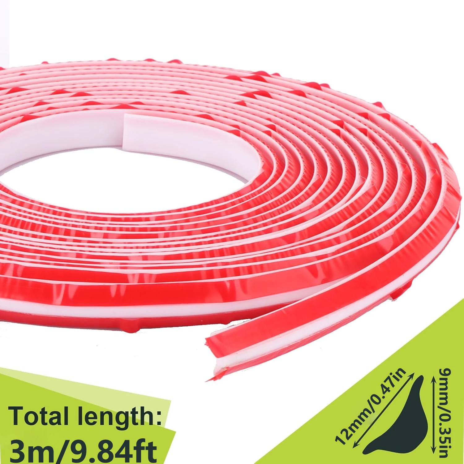 3M TPE Quadrant Trim 9.84 Ft Flexible Peel and Stick Trim Molding Wall, Floor Edging, Edging Strip Coving for Wall Ceiling Corne