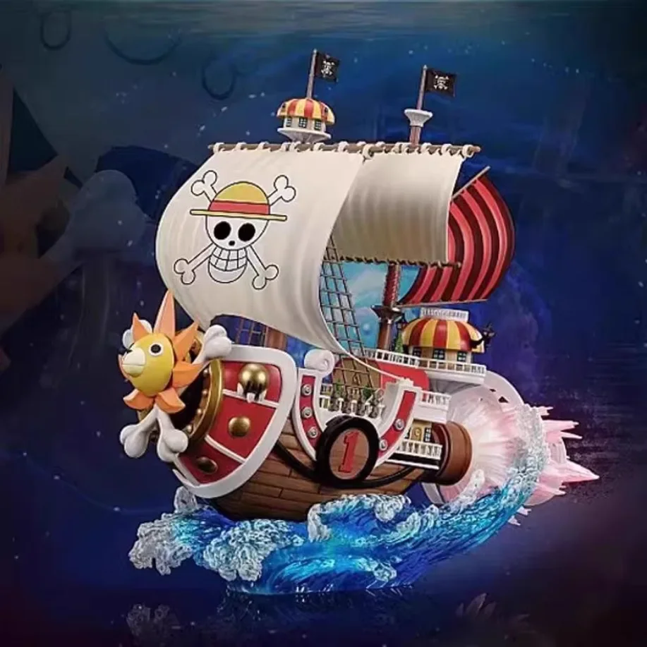 One Piece Anime Figure Thousand Sunny Figure Wano Country Thousand Sunny Simulated Ship Model Collectible Ornament Toys for Kids