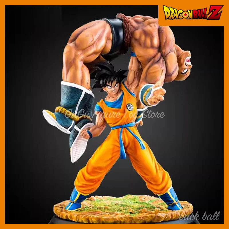 23cm Dragon Ball Figures Son Goku Figures Goku Lifts Up Nappa Figurin Pvc Statue Anime Model Collection Bedroom Decoration Toys