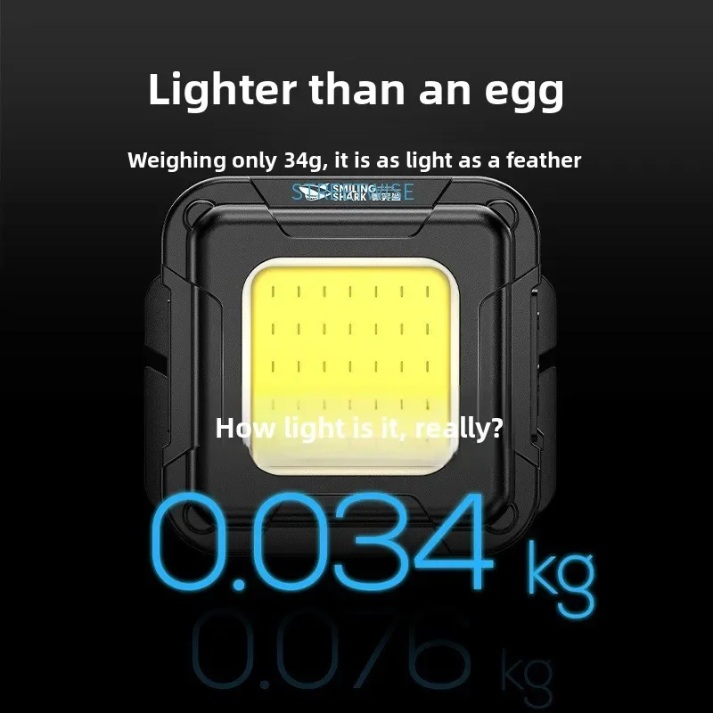 Compact Outdoor COB Floodlight Headlamp Lightweight Removable Four Speed Adjustment Mini Work Lamp for Night Home Use