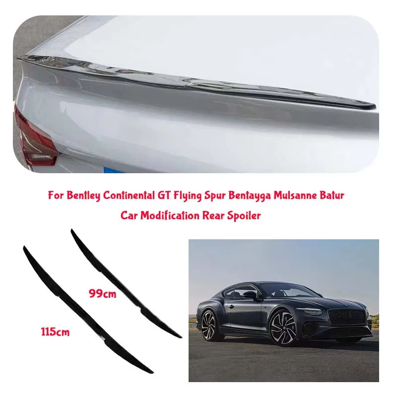 For Bentley PVC Material Car Special Tail Wing Punch-Free Integrated Paste Auto Spoiler car wing