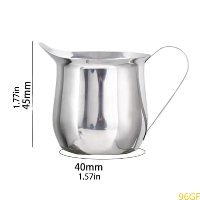 96GF 4PCS Convenient Coffee Pots Milk Frothing Cup Stainless Steel Milk Frothing Jug