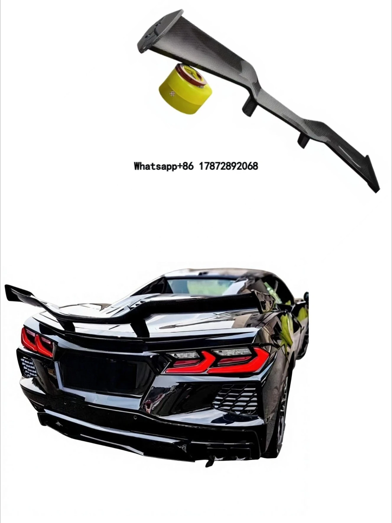 

High Quality Factory Direct Carbon Fiber Style Rear Wing Lightweight Spoiler for Corvette C8