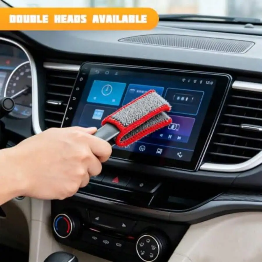 

Car Interior Detailing Brush Kit With Soft Microfiber And Wire Heads For Dashboard Vent Cleaning