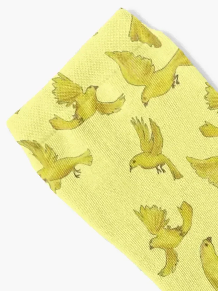 Yellow Canaries Socks men cotton high quality warm winter Socks Male Women's