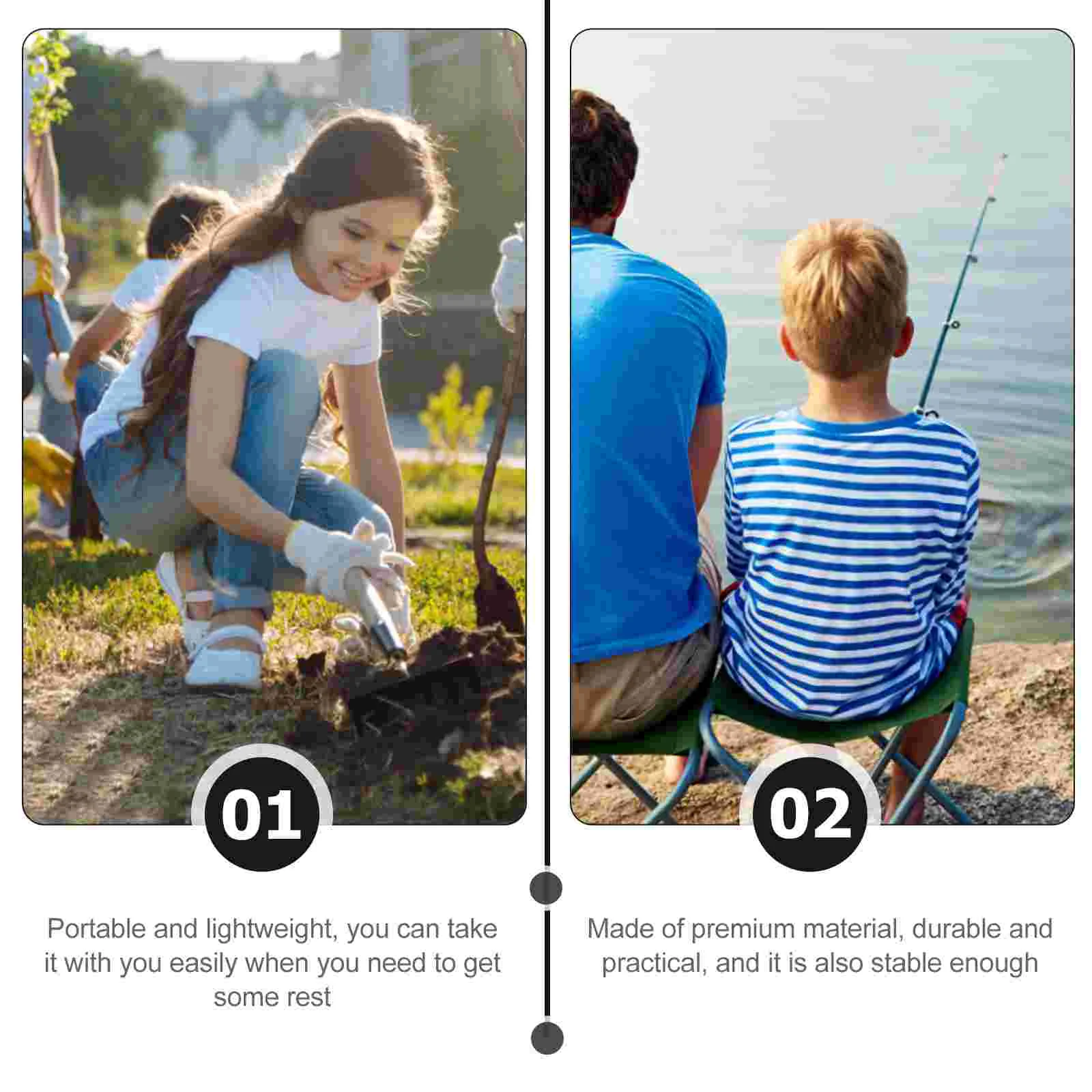 Portable Stool Garden Work Step Weeding Foam Polyester Gardening Outdoor Simple