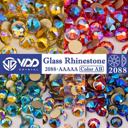 VDD SS16-SS30 High Quality AAAAA 2088 Rhinestones Crystal Multi-color AB Flatback 8 Big 8 Small 16cut Strass DIY Nail Art Stones