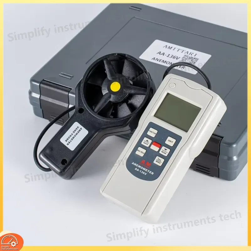 Digital Anemometer Handheld Wind Speed Meter Temperature Tester LCD Air Flow Gauge Velocity Measurement Tool for HVAC Weather