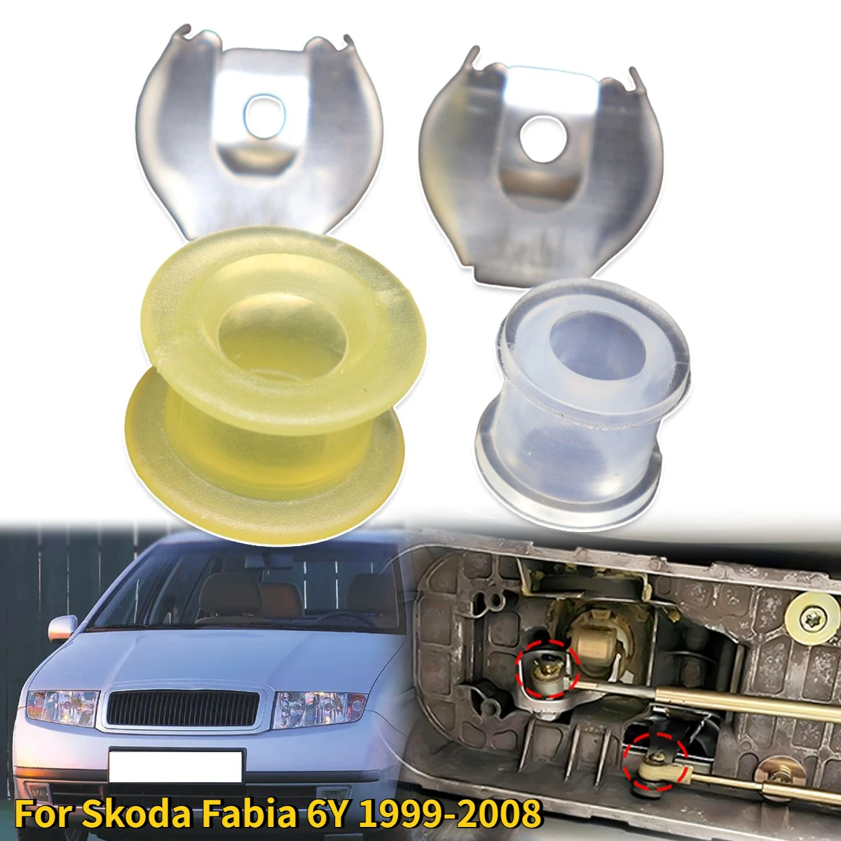 Manual Gearshift Cable Gearbox Control Bushing Lock Washer Gear Shifter Selector Lever Linkage End For Skoda Fabia 6Y 1999-2008