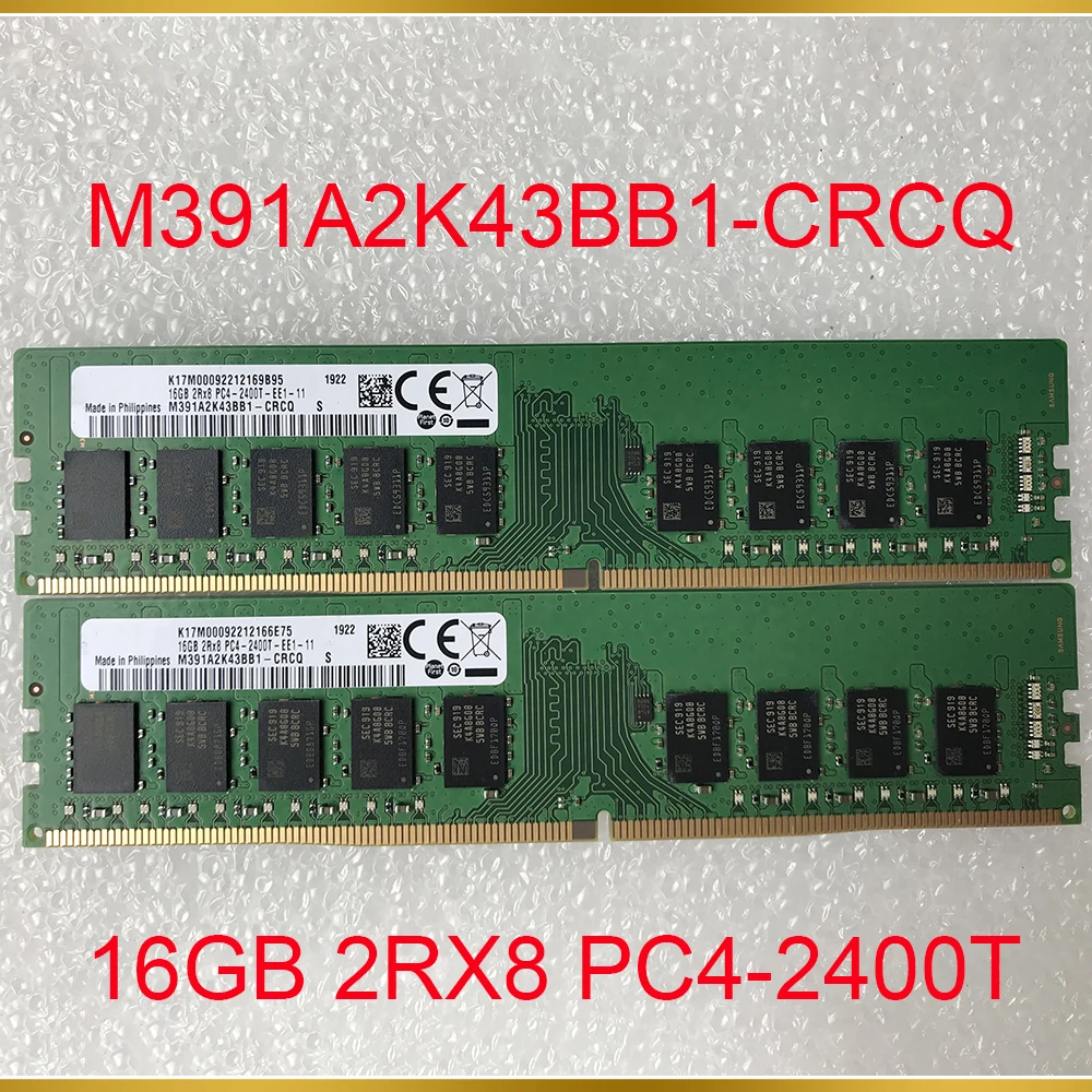 

1 шт. для серверной памяти Samsung 16 ГБ 2RX8 PC4-2400T DDR4 2400 ECC RAM M391A2K43BB1-CRCQ