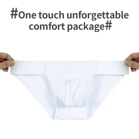 1/3 Peças Cuecas Masculinas de Algodão Sexy, de Cintura Baixa, com Bolsa Frontal Grande, Estilo Slip, Biquíni e Jockstrap