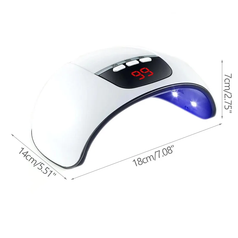 YIKOOLIN UV-lamp met 3-timers en LED-display, perfect voor het polijsten en drogen van nagellak - USB-interface voor gemakkelijk gebruik