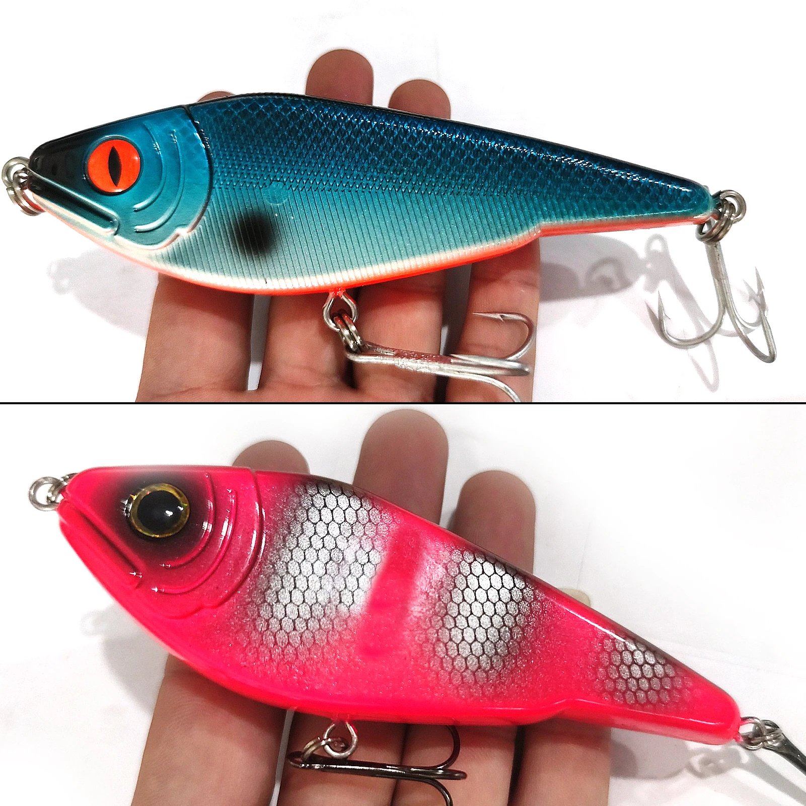 Señuelos Jerkbait Thunder Ojo de Pez 3D Free Fisher para Lucio Culter mar - imagen 5
