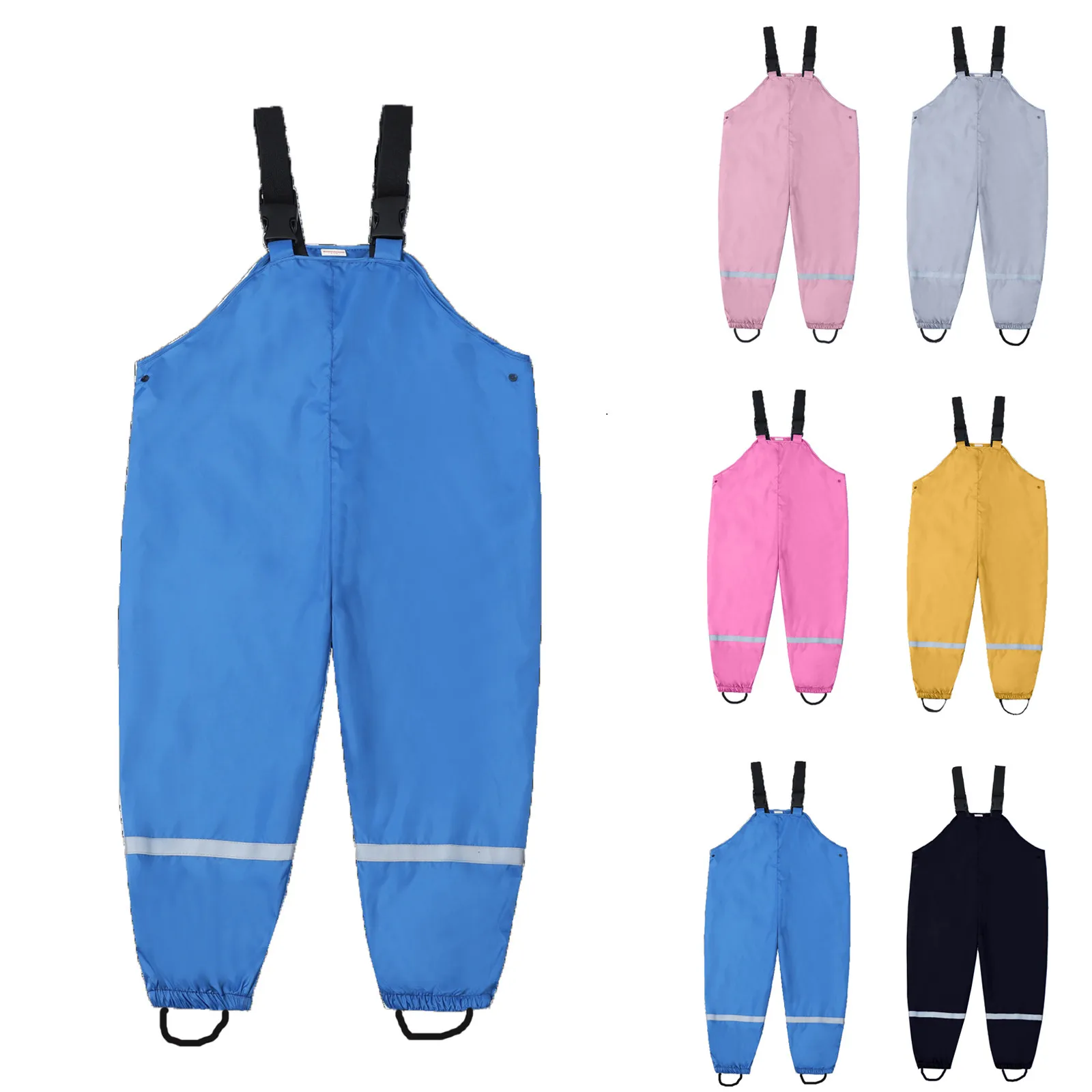 

Kids Boy Rain Overall Waterproof Toddler Girl Rain Pants Outdoor Sport Jumpsuit Clothes With Lining Spring Autumn Child Trousers