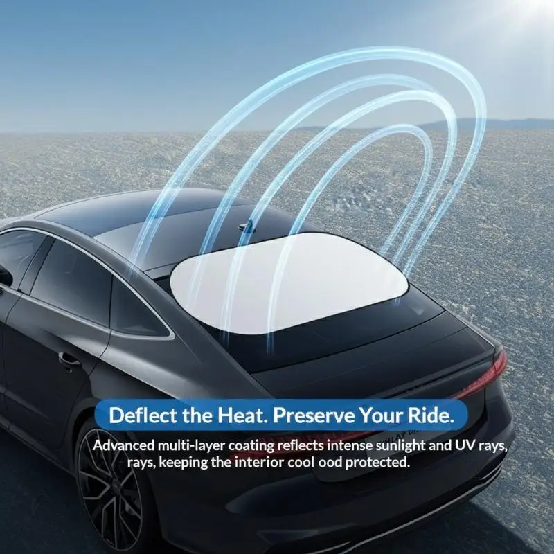 Universal Car Sun Protection Durable UV Reflective Rear Windshield Shade for Effective Heat Isolation