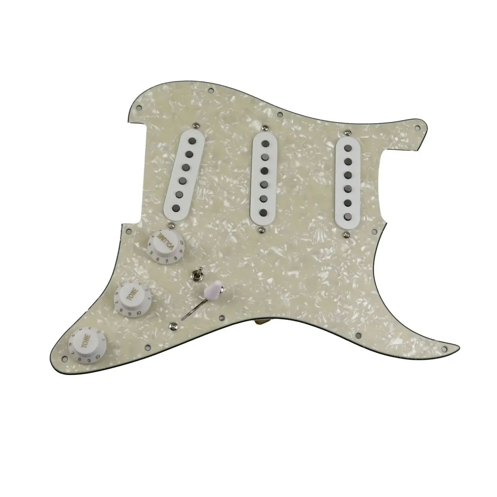 Pickguard de câblage pré-câblé chargé, Bobines simples, Style SSS 60s, Alnico 5 514-ups, 7 voies