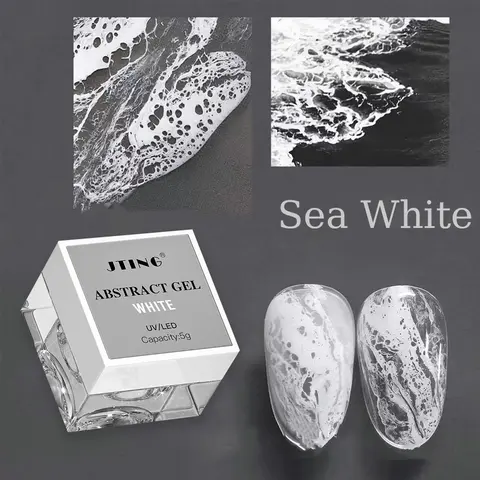 5ml Black White Ombre Blooming Nail Polish Bubble Ocean Sea Wave Gel Marble Gradient Gel Semi Permanent Soak Off Gel Polish DIY