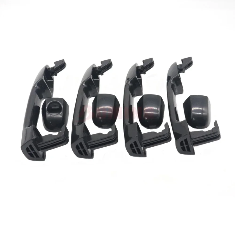 4PCS 82651-1J000 82651-1J000CA Front Rear Left Right Exterior Black Door Handle For HYUNDAI i20 2007-14 826511J000 826511J000CA