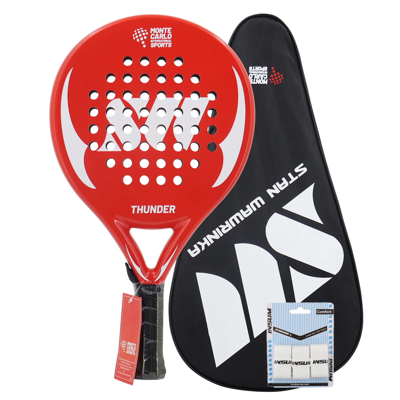 

3K Padel Racket Lightweight EVA Memory Flex Foam Core Round Drop Shape Padel Tennis Racquets With Cover For Beginners