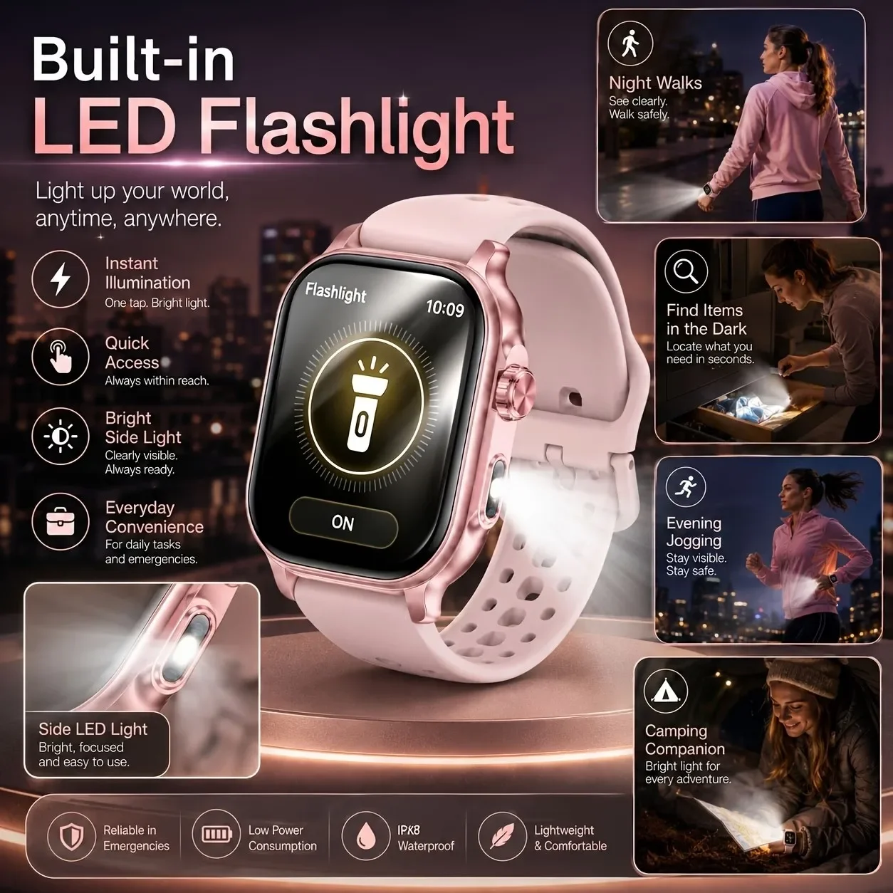 2026New 1400mAh Capacity battery Smart Watch Women 2.01" AMOLED 500+Custom Dial Sports Watches Digital Clock Waterproof bracelet