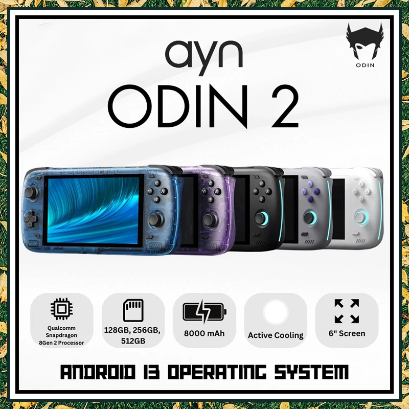 AYN Odin 2 Pro 12GB 256G Android 13 Handheld Game Player 6.0Inch IPS Touch Screen 8GEN2 8000mAh Battery Wifi 7 Bluetooth 5.3