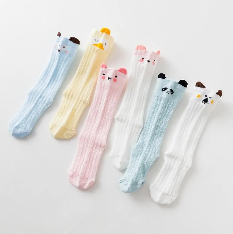 Baby Boy Girls Socks Summer Kids Long Sock Toddlers Mesh Thin Socks Hollow Out Soft Cotton Infant Toddlers Knee High Socken