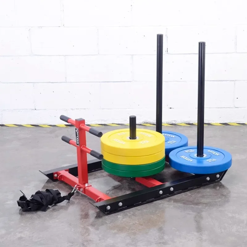

Weight training sled, fitness sled, indoor fitness equipment, push-pull sled, resistance and large power training device.